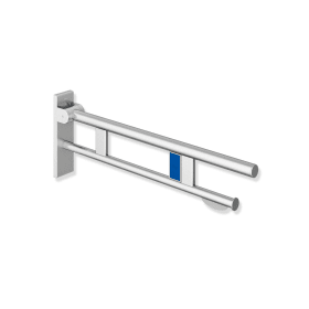 HEWI Stützklappgriff Duo, Design B, mit WC-Papierhalter und Funk-Spülauslösung