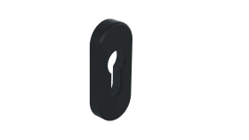 HEWI Schutzrosette, Lochung PZ, Edition matt Tiefschwarz