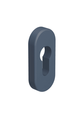HEWI Schlüsselrosette, ohne Nocken, Edition matt Anthrazitgrau