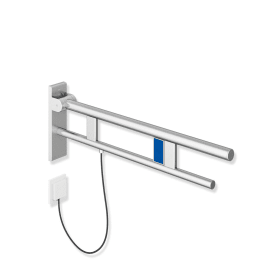 HEWI Stützklappgriff Duo, Design B, mit Spülauslösung (E-Ausführung)