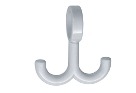 HEWI Garderobendoppelhaken, verschiebbar, d:33 felsgrau 