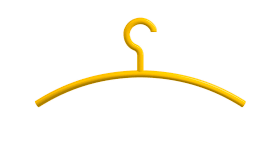 HEWI Kleiderbügel, Haken feststehend senfgelb 