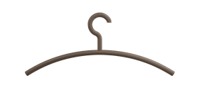 HEWI Kleiderbügel, Haken feststehend umbra 