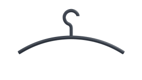 HEWI Kleiderbügel, Haken feststehend anthrazgr 