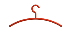 HEWI Kleiderbügel, matt,  Haken feststehend koralle 