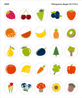 HEWI Piktobogen 25 Motive selbstkl., Serie Natur, d:40mm 