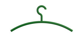 HEWI Kleiderbügel, matt,  Haken feststehend maigrün 
