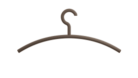 HEWI Kleiderbügel, matt,  Haken feststehend umbra 