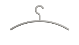 HEWI Kleiderbügel, matt,  Haken feststehend felsgrau 