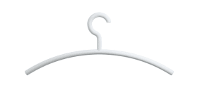 HEWI Kleiderbügel, matt,  Haken feststehend signalweiß 