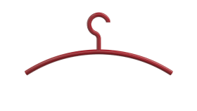 HEWI Kleiderbügel, Haken drehbar, 90Grad Rastpunkte rubinrot 