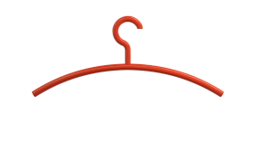 HEWI Kleiderbügel, Haken drehbar, 90Grad Rastpunkte koralle 