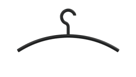 HEWI Kleiderbügel, Haken drehbar, 90Grad Rastpunkte tiefschwarz 