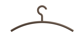 HEWI Kleiderbügel, Haken drehbar, matt,  90Grad Rastpunkte umbra 