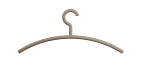HEWI Kleiderbügel, Haken drehbar, matt,  90Grad Rastpunkte sand 