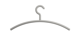HEWI Kleiderbügel, Haken drehbar, matt,  90Grad Rastpunkte felsgrau 