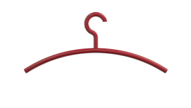 HEWI Kleiderbügel, Haken feststehend VPE 5 Stück rubinrot 