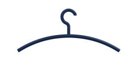 HEWI Kleiderbügel, Haken feststehend VPE 5 Stück stahlblau 