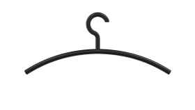 HEWI Kleiderbügel, Haken feststehend VPE 5 Stück tiefschwarz 