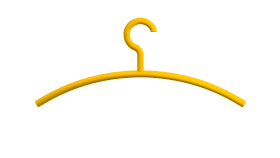HEWI Kleiderbügel, Haken feststehend matt, VPE 5 Stück senfgelb 