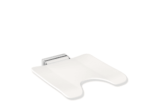 KLAPPSITZ 450X525 SCHAM CHROM SITZFLÄCHE KS SIGNALWEIß