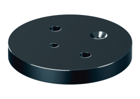 HEWI Fußplatte,Bodentürpuffer 625, ø87mm, für 11mm Erhöhung lichtgrau 