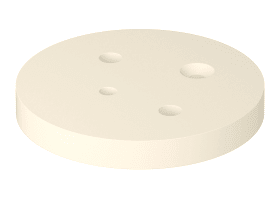 HEWI Fußplatte,Bodentürpuffer 625, ø87, h=11mm, Edition matt reinweiß 