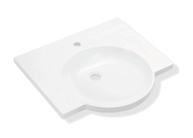 WASCHTISCH 600X550 O.ÜBERLAUF 1 HAHNLOCH 