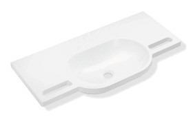 WASCHTISCH M.GRIFFMULDEN 850X415 O.ÜBERLAUF O.HAHNLOCH