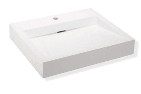 WASCHTISCH B:600 T:500 ALPINWEIß O.ÜBERLAUF 1 HAHNLOCH