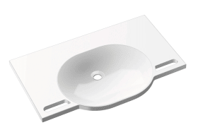 WASCHTISCH B:850 T:550 ALPINWEIß O.ÜBERLAUF O.HAHNLOCH