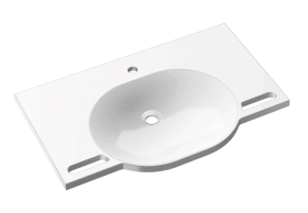 WASCHTISCH B:850 T:550 ALPINWEIß O.ÜBERLAUF 1 HAHNLOCH