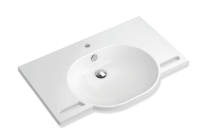 WASCHTISCH B:850 T:550 ALPINWEIß M.ÜBERLAUF 1 HAHNLOCH