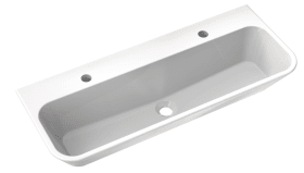 DOPPELWASCHTISCH WASCHRINNE B:900 T:350 2HL WEIß A