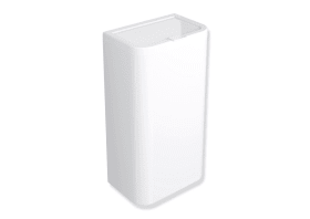 Hewi Papierabfallbehälter 25 L, mit Deckel, Korpus signalweiß