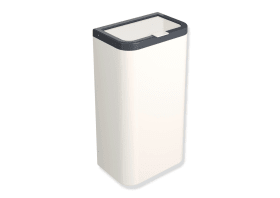 Hewi Papierabfallbehälter 25 L, mit Deckel, Korpus reinweiß