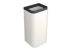 Hewi Papierabfallbehälter 60 L, ohne Deckel, Korpus reinweiß