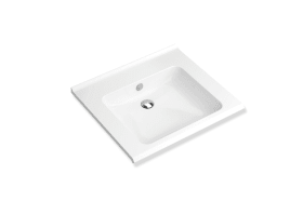 WASCHTISCH S-FORM MODULAR M.ÜBERLAUF 650X550 O.HAHNLOCH