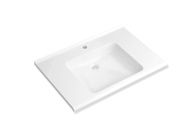 WASCHTISCH S-FORM MODULAR O.ÜBERLAUF 850X550 1 HAHNLOCH