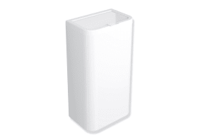 Hewi Papierabfallbehälter 25 L, mit Deckel, Korpus signalweiß, matt