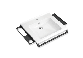 SET WASCHTISCH HALTEGRIFF 2 ABLAGEN HAKEN 950.13.203 ZUBEHÖR WS-TIEFMATT