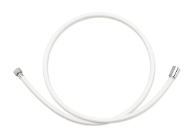 BRAUSESCHLAUCH L:1600 WEIß KONUS CHROM VPE 5