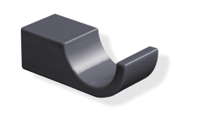 HEWI Haken Sys 800 K, Kst., Tiefe: 50mm anthrazgr 