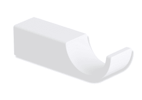 HEWI Haken Sys 800, plvb, Tiefe: 80mm weiß tiefmatt 