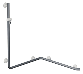 HEWI Shower and bathtub handrail with shower holder bar System 800 K