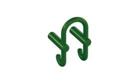 HEWI Garderobendoppelhaken Ser 801, Haken nach hinten zeigend maigrün 