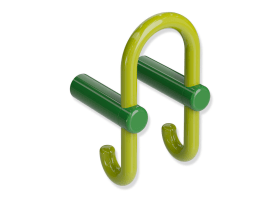 HEWI Garderobendoppelhaken Ser 801, Haken nach hinten zeigend, Fb. 74/72 