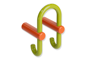 HEWI Garderobendoppelhaken Ser 801, Haken nach hinten zeigend, Fb. 74/36 