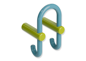 HEWI Garderobendoppelhaken Ser 801, Haken nach hinten zeigend, Fb. 55/74 