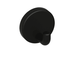 HEWI Wandhaken Ser 801, matt, d:40mm tiefschwarz 